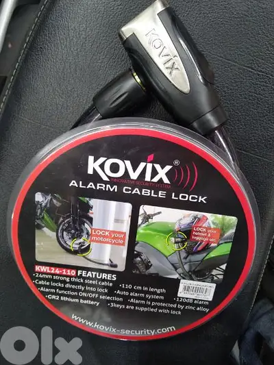 Kovix alarm cable lock CR2 lithium battery