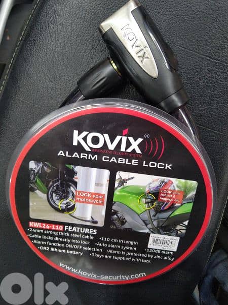 Kovix alarm cable lock CR2 lithium battery 0