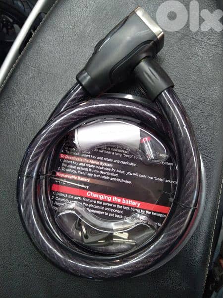 Kovix alarm cable lock CR2 lithium battery 6