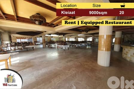 Kleiaat 9000m2 | Furnished & Equipped Restaurant | Rent | View | KH |