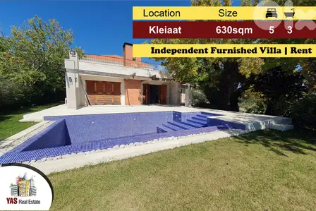 Kleiaat 630m2 | 1200m2 Land | Villa for Rent | High End | Furnished|KH