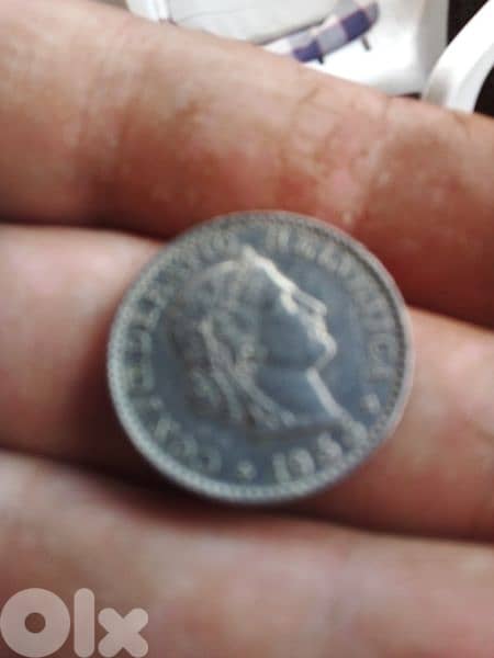 swiss 1955 20 cent coin 2