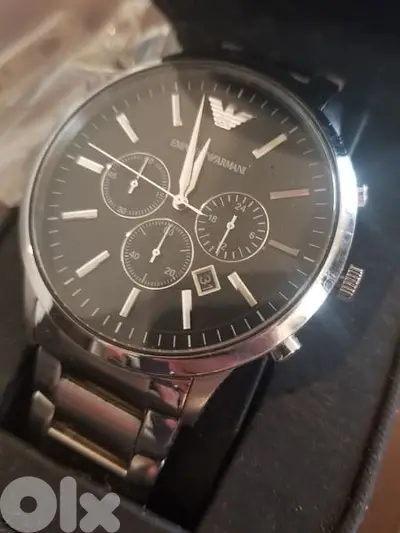 Genuine Emporio Armani Silver and Black watch