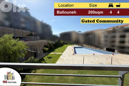 Ballouneh 200m2 | 250m2 Terrace | Pool View | Prime Location | WA |