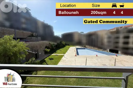 Ballouneh 200m2 | 250m2 Terrace | Pool View | Prime Location | WA |