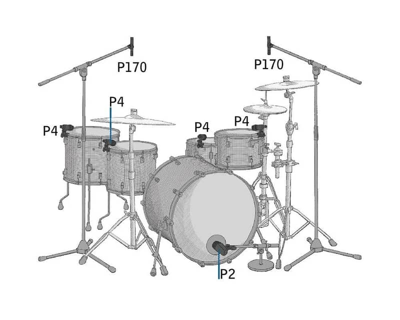 AKG Drum Set Session 1 Microphone Set 2