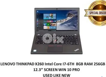 Used lenovo laptop I5 /8gb/256