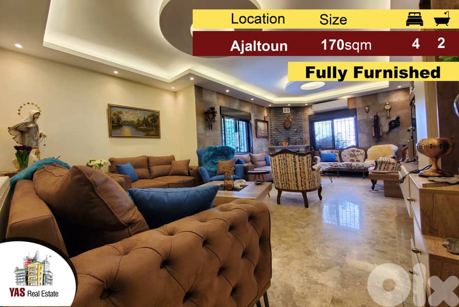 Ajaltoun 170m2 | Luxury |  Prime Location | Furnished | Open View | TO 0