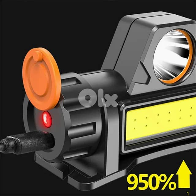 Waterproof Headlamp, Outdoor LED Torch with 2 Light Modes 3