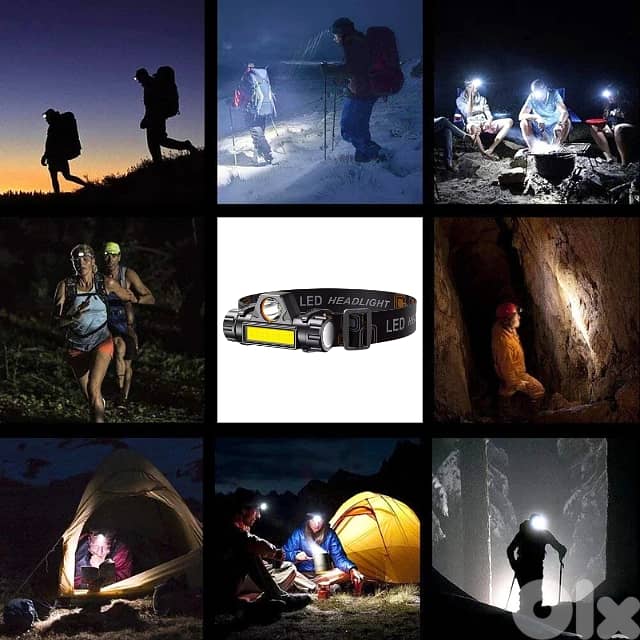 Waterproof Headlamp, Outdoor LED Torch with 2 Light Modes 4