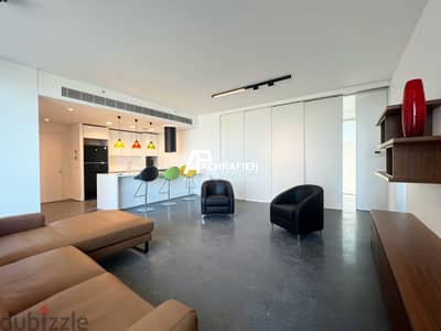 Shared Rooftop - Open Seaview Apartment For Rent in Achrafieh