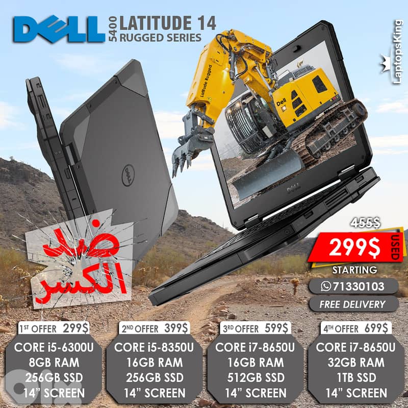 DELL LATITUDE 14 5400 RUGGED SERIES 14" LAPTOPS 0