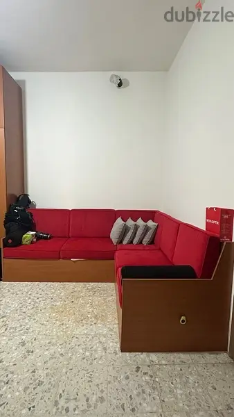 L shape sofa 2 parts for sale with cushions