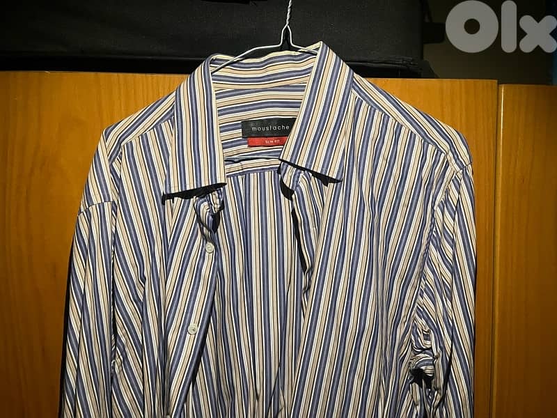 moustache slim fit long sleeve for 5 $ 0