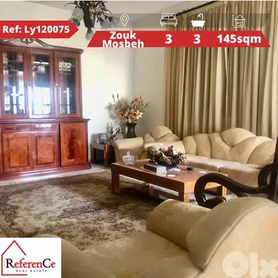 Furnished apartment for sale Zouk Mosbeh شقة مفروشة للبيع زوق مصبح