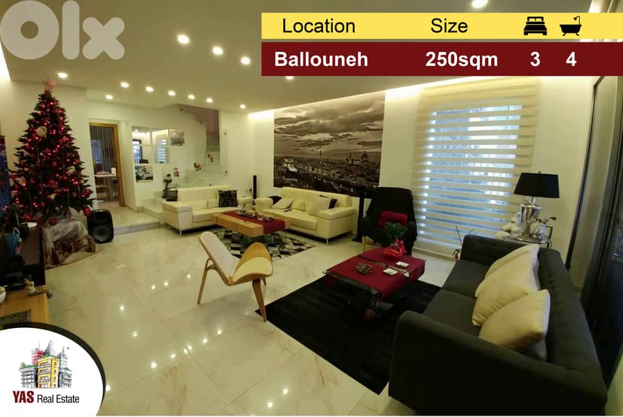 Ballouneh 250m2 | 30m2 terrace | unique property | Perfect Catch | 0