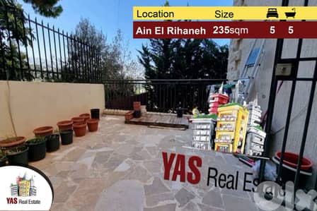 Ain El Rihaneh 235m2 + 235m2 Terrace / Garden | High-End | View |
