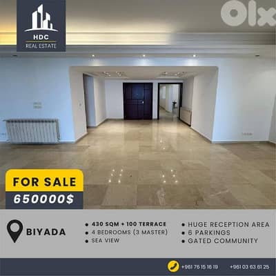 Biyada 430 sqm sea view + 100 sqm terrace