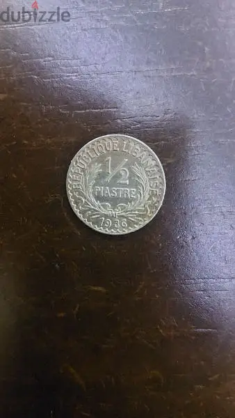 1936 1/2 piastre 5$