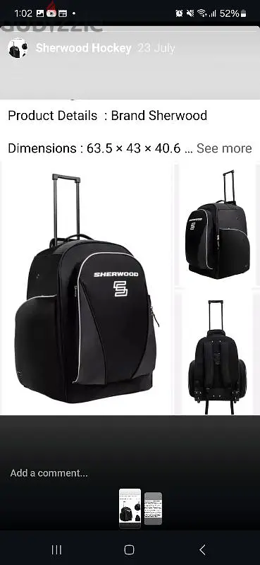 Brand SHERWOOD Wheeled Hiking Bag