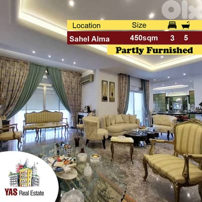 Sahel Alma 450m2 | Terrace | Open View | Semi Furnished | Renovated |