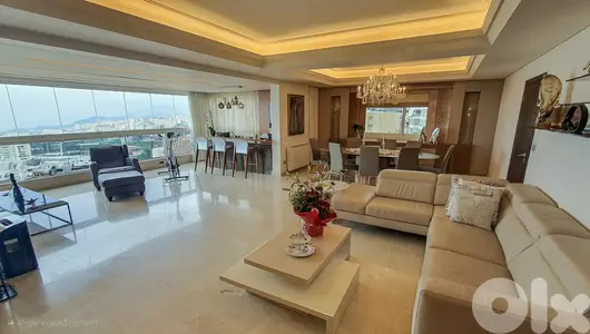 Furnished apartment with panoramic view for sale in Mtaylebشقة مفروشة