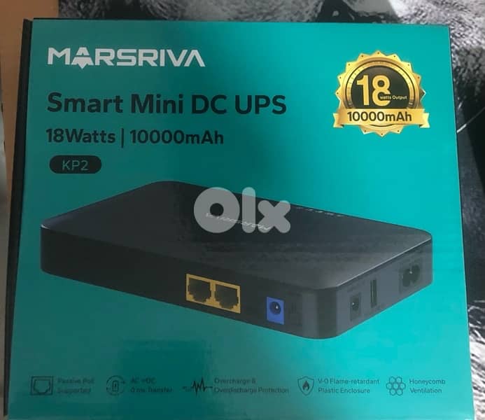 Marsriva Smart Mini DC UPS 10,000mAh 14 hours+ 0