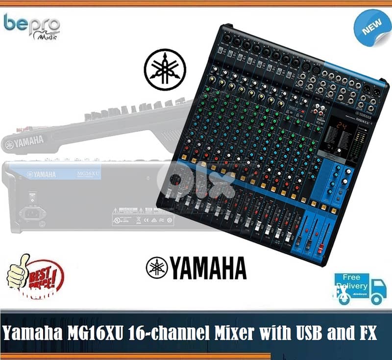 Yamaha MG16XU 16-channel Mixer with USB and FX 0