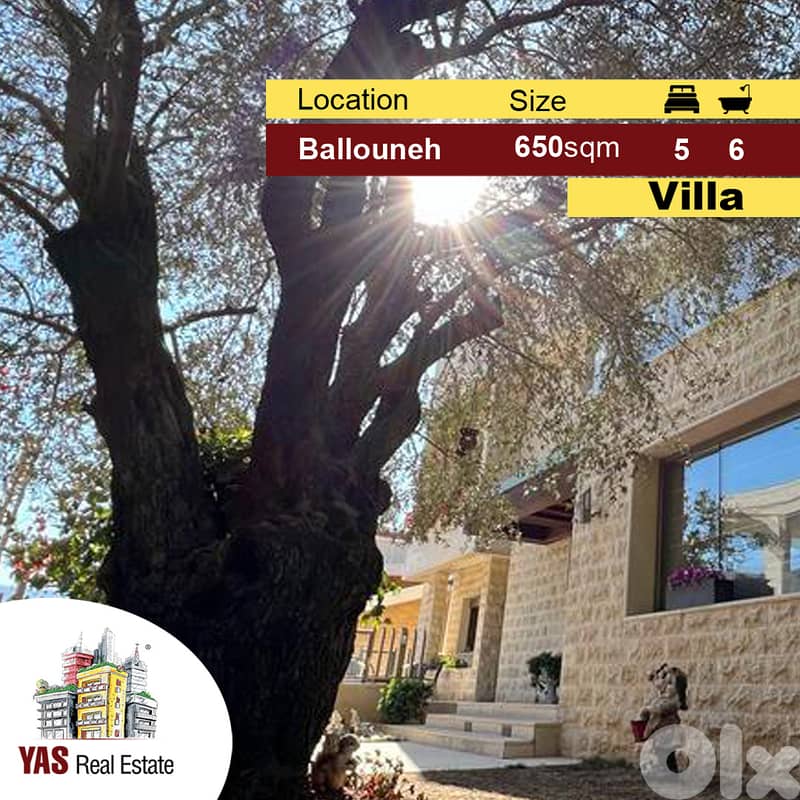 Ballouneh 650m2 Villa | Panoramic View | Ultra Prime | Unique | 0