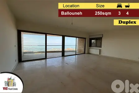 Ballouneh 250m2 | Duplex | Astonishing View | Prime Location | AC |