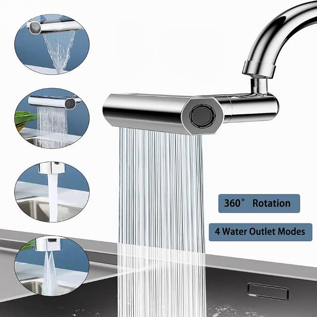 Rotatable Kitchen Faucet with 360° Spray Head, 4 Modes, Filter 3