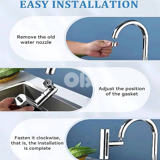 Rotatable Kitchen Faucet with 360° Spray Head, 4 Modes, Filter 7
