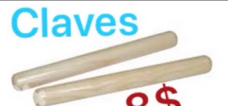 Maracas flute claves wood block 1