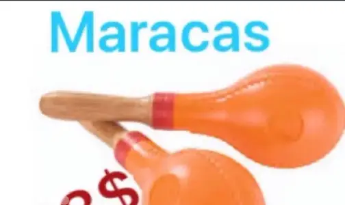 Maracas flute claves wood block