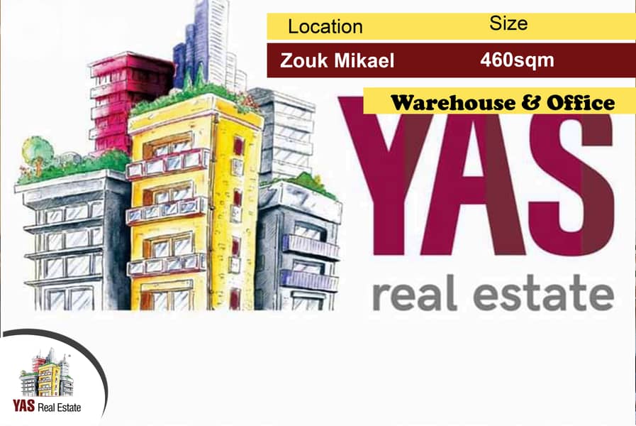 Zouk Mikael 460m2 | Warehouse | Prime Location | Perfect Investment|EH 0