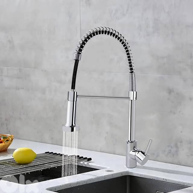 Pull Out Kitchen Mixer Tap, 360 Swivel, 2 Spray Modes, Chrome 3