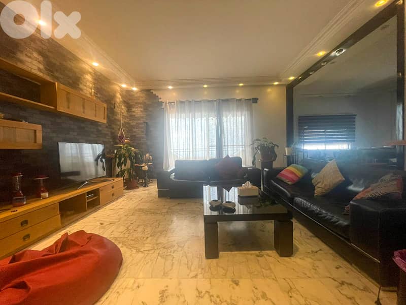 200 SQM Semi Furnished Apartment in Biyada, Metn with Panoramic View 0
