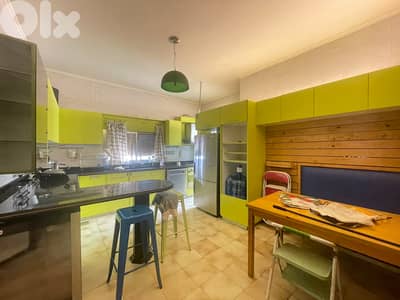 200 SQM Semi Furnished Apartment in Biyada, Metn with Panoramic View