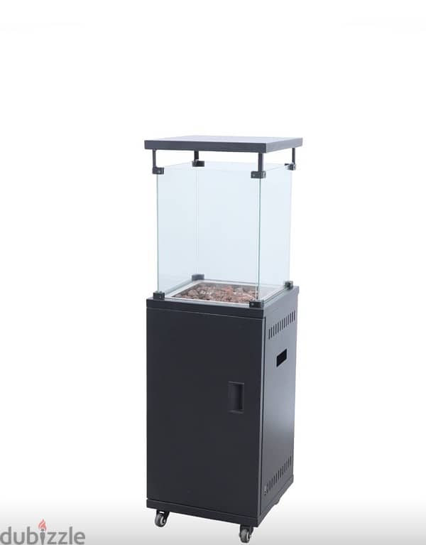 Wave glass indoor/outdoor gas patio heater 138x42cm 2