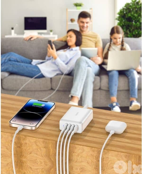 SooPii 40W Charging Station,4 Port usb Charger & 1 QC 3.0/4$ delivery 2