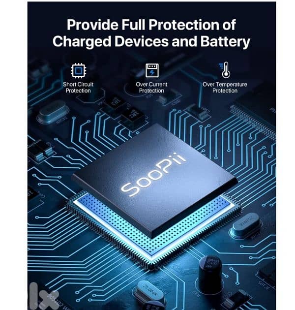 SooPii 40W Charging Station,4 Port usb Charger & 1 QC 3.0/4$ delivery 3