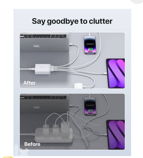 SooPii 40W Charging Station,4 Port usb Charger & 1 QC 3.0/4$ delivery 6