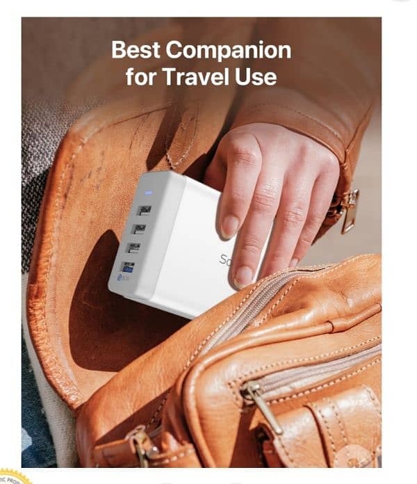 SooPii 40W Charging Station,4 Port usb Charger & 1 QC 3.0/4$ delivery 7