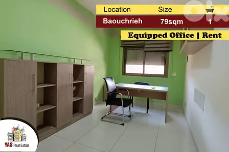 Baouchrieh 79m2 | Rent | Furnished | Office | Great Investment | AA AC