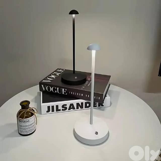 Mushroom Table Lamp, Warm LED, USB Charging, Modern Design 0