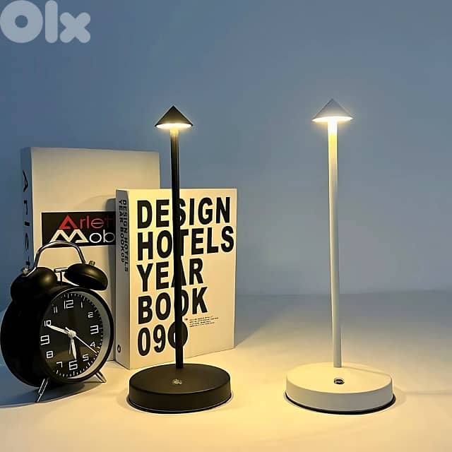 Minimalist Table Lamp: Scandinavian Design, Warm LED Light 0