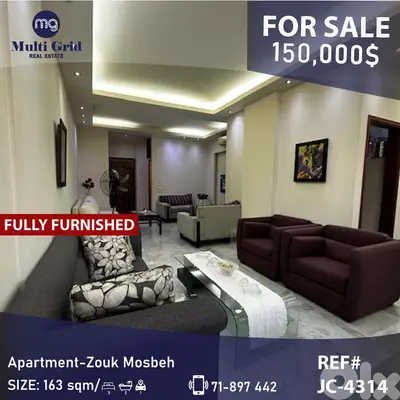 JC-4314 / Apartment for Sale in Zouk Mosbeh, شقة للبيع في ذوق مصبح