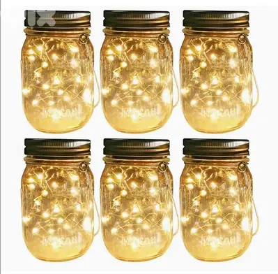 Aulaya 6 Pack 160 LED Solar Lantern for Outdoors, Garden, (Warm White)