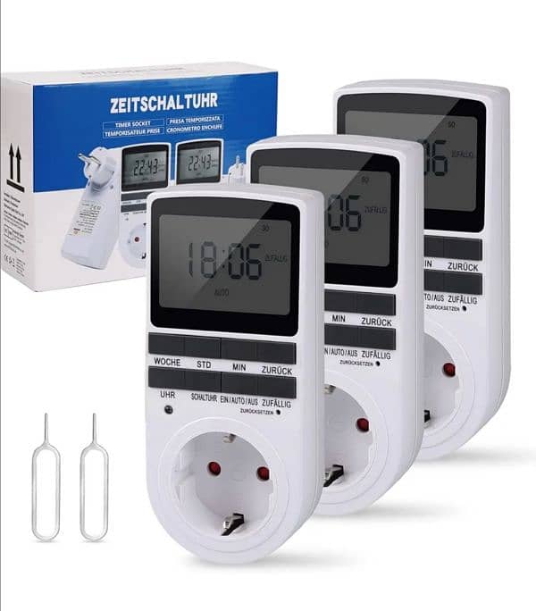 Aulaya German Digital Timer, Electric Socket,10 Programs/4& delivery 0