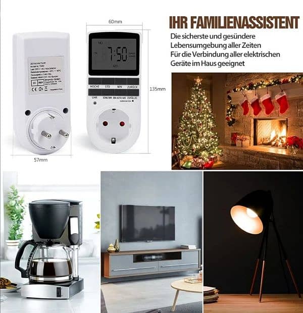 Aulaya German Digital Timer, Electric Socket,10 Programs/4& delivery 1